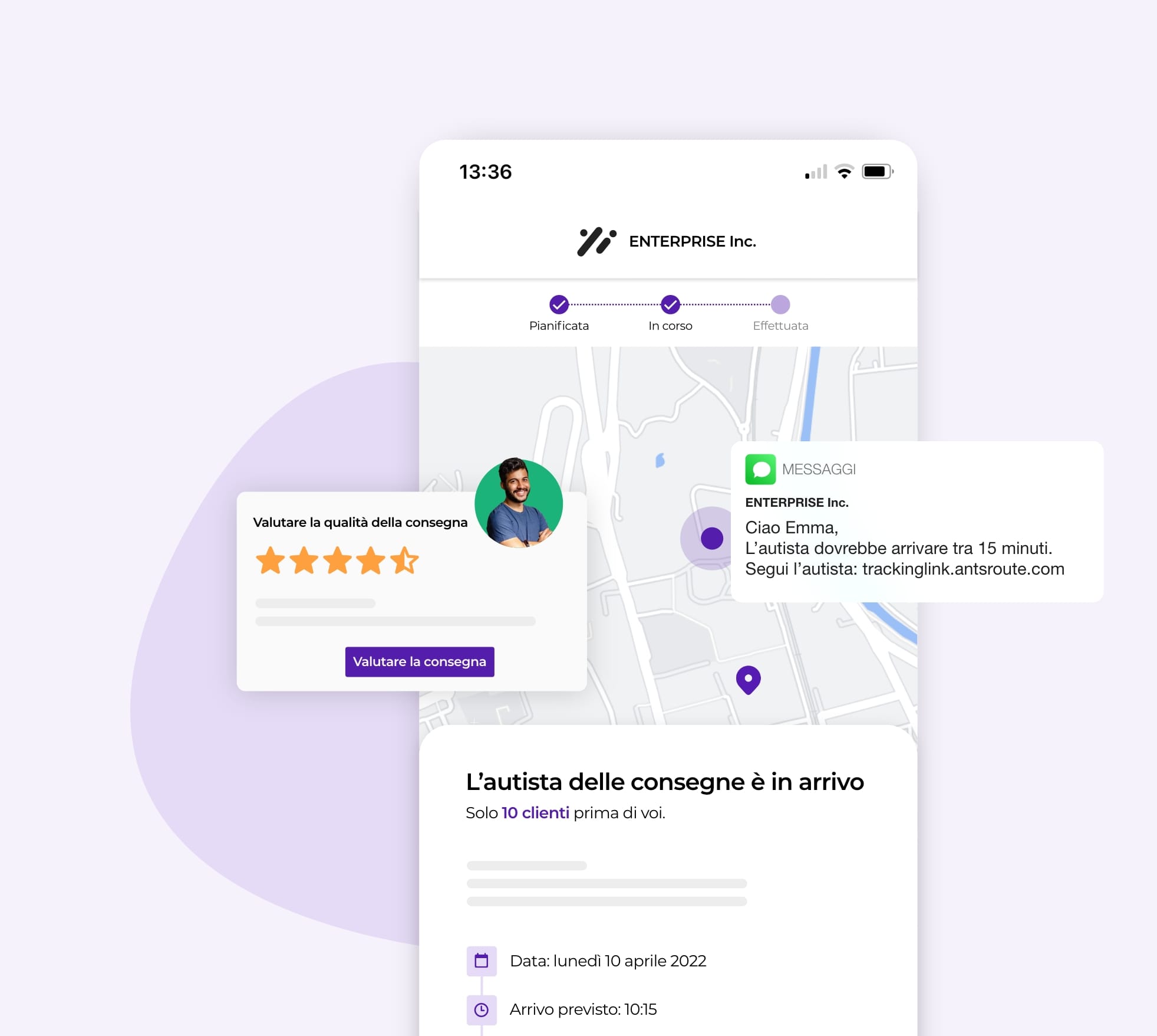 Una piattaforma che offre ai clienti un'esperienza di consegna di qualità.