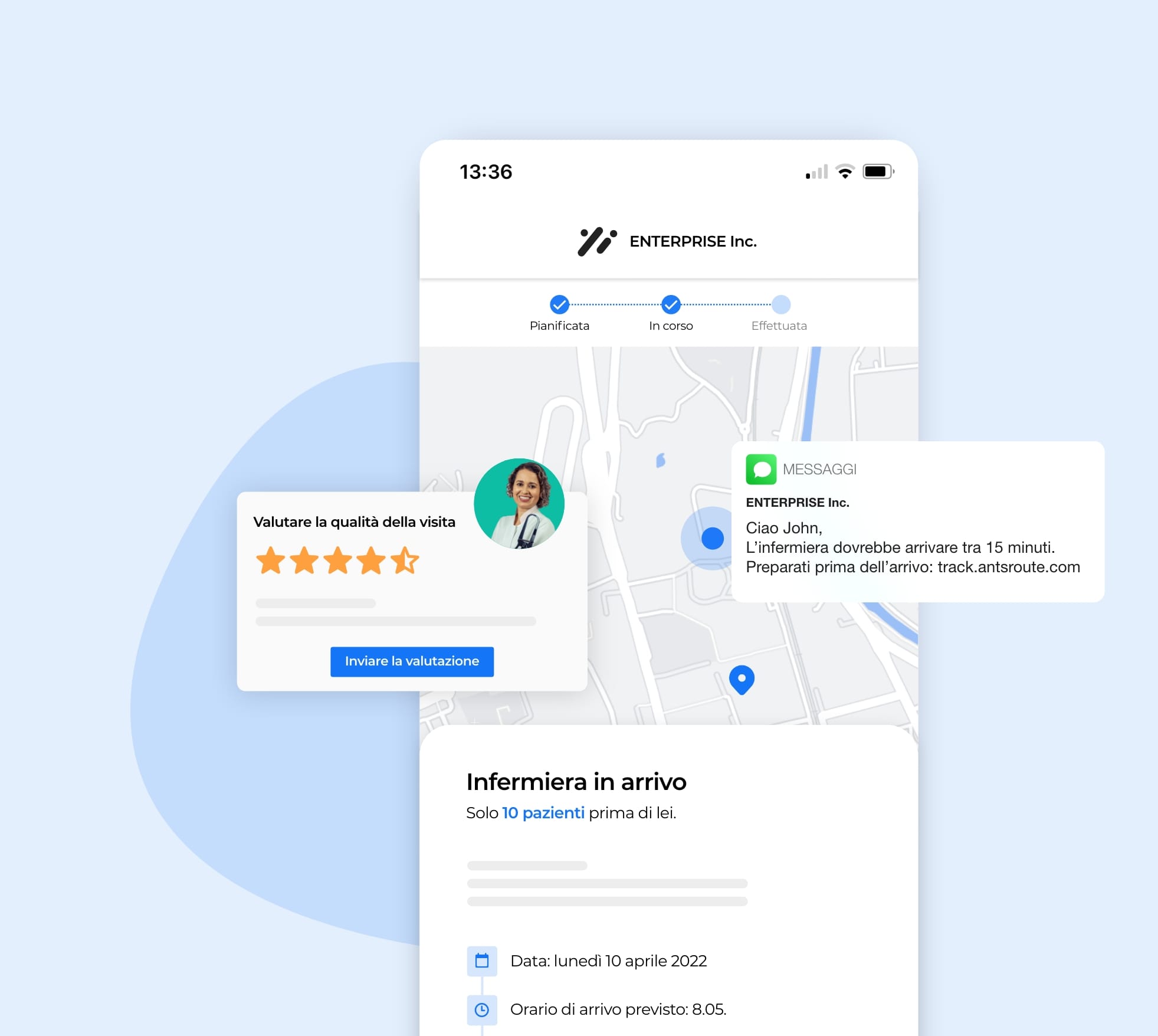 Una piattaforma che offre un servizio di assistenza domiciliare di alta qualità per i pazienti.