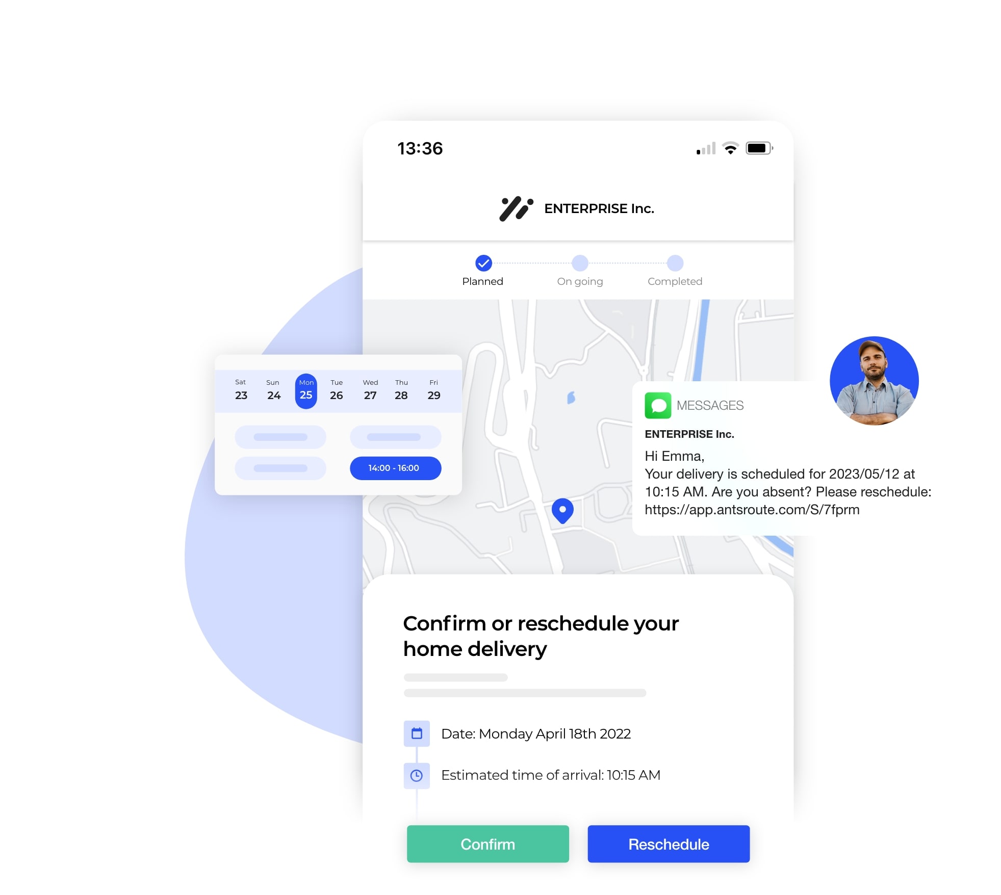 The AntsRoute booking site makes it possible to limit the number of missed appointments.