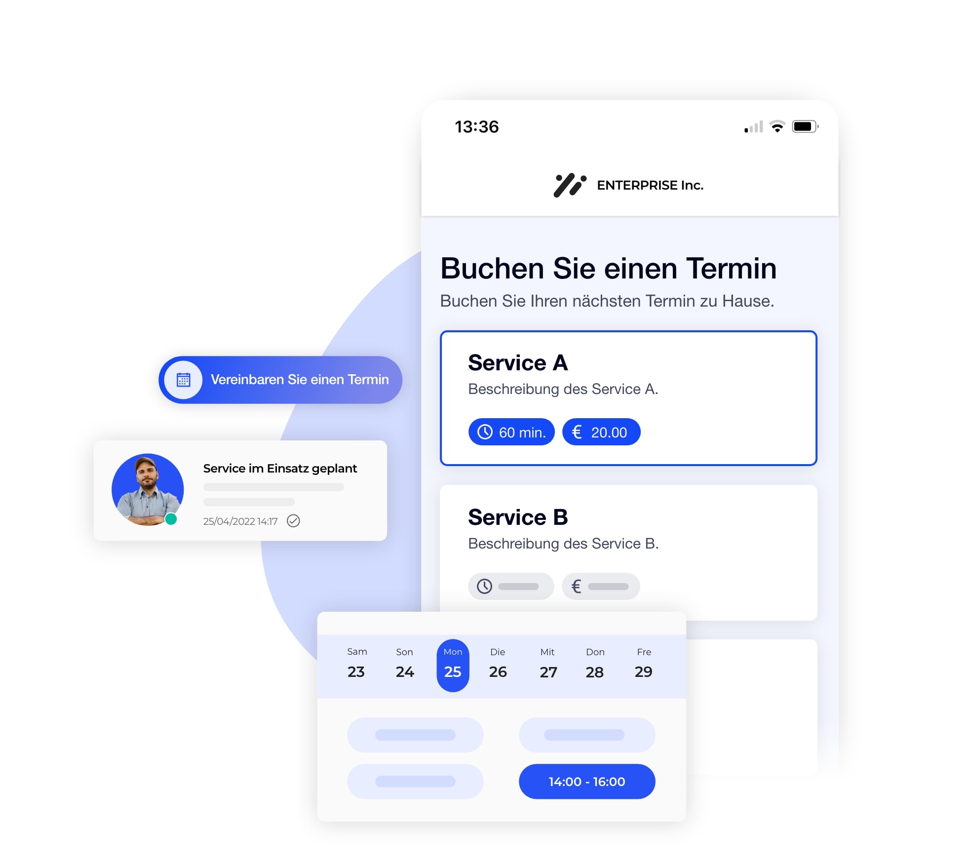 Einen Termin über die Schnittstelle von vientchezvous.com vereinbaren.