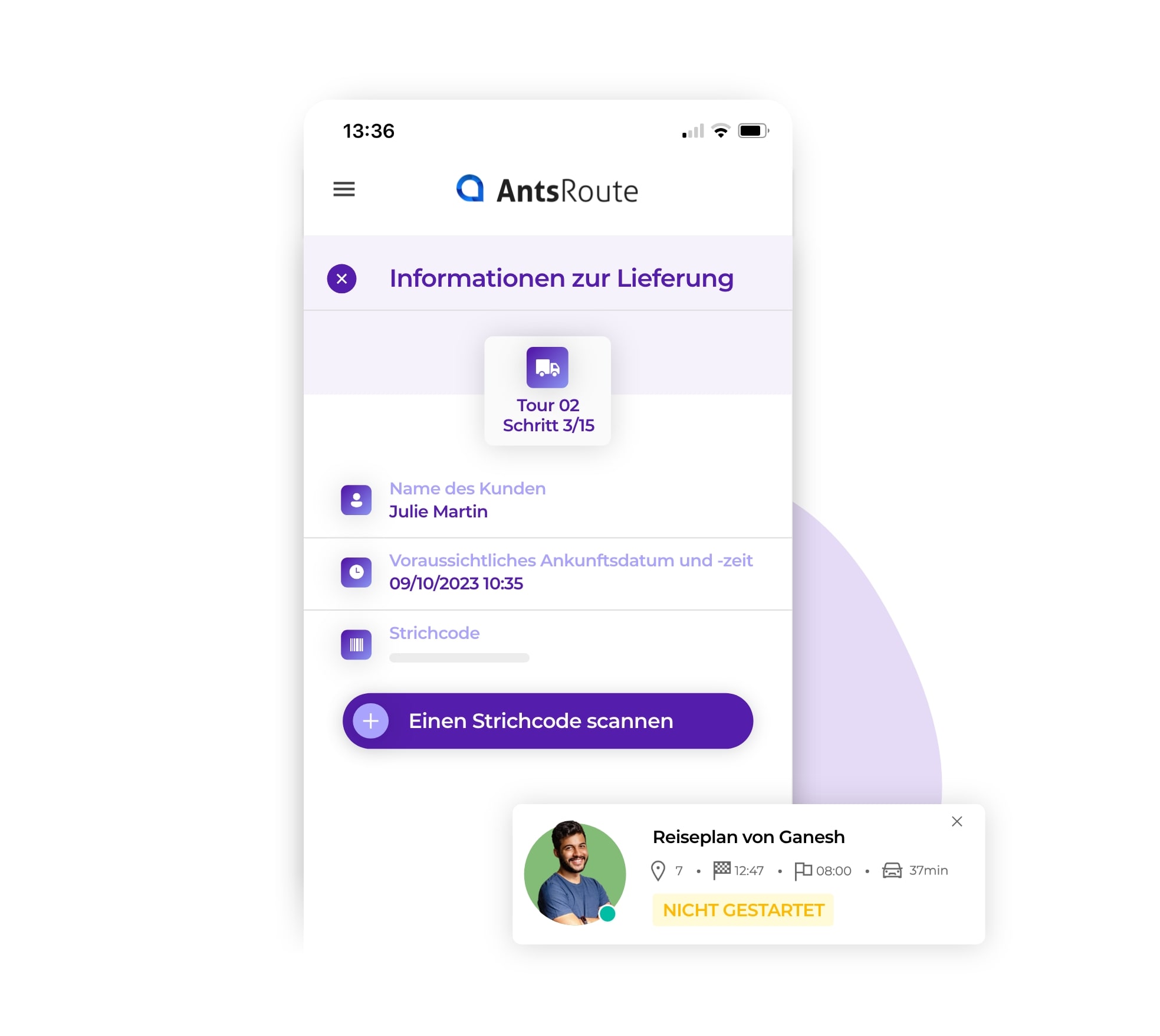 Die Anwendung AntsRoute Scan hilft dabei, die Pakete in der richtigen Reihenfolge zu verladen.