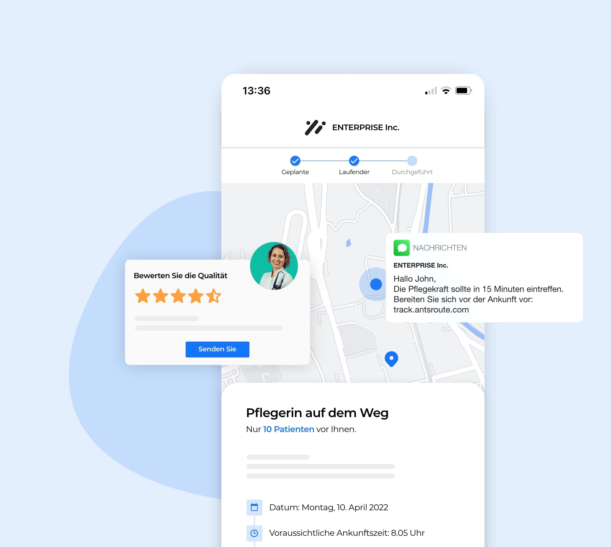 Plattform, die Patienten einen hochwertigen Gesundheitsdienst für Hausbesuche bietet.