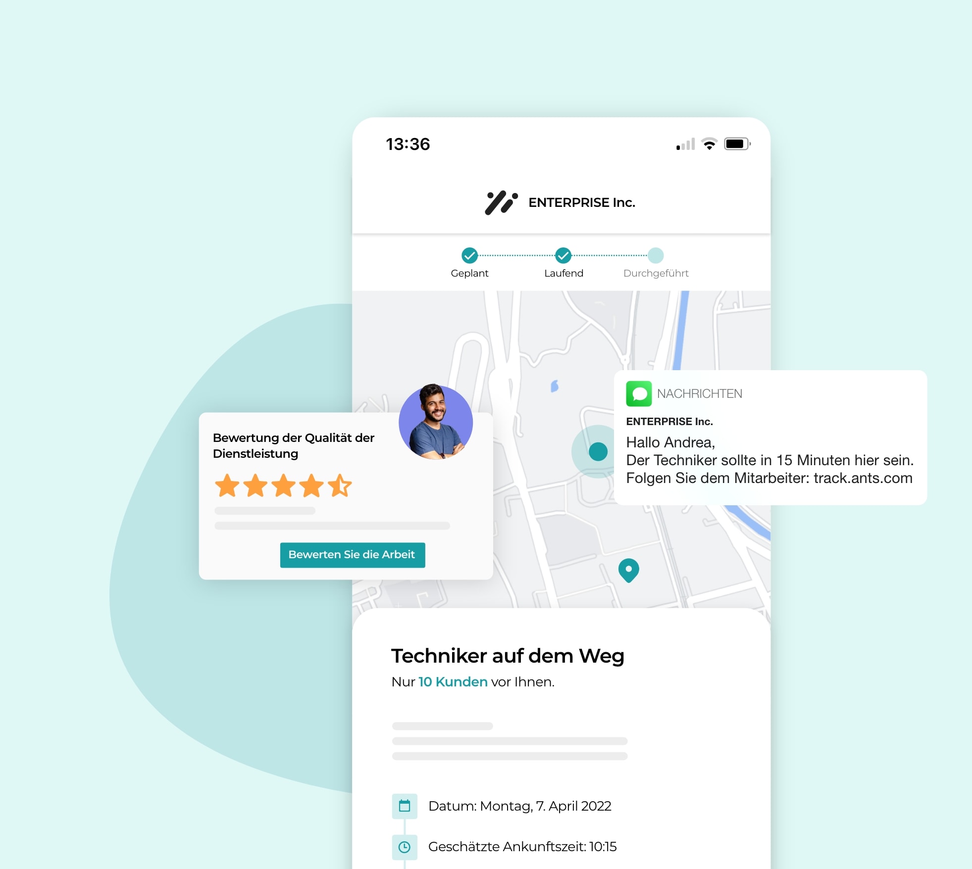 Eine Plattform, die den Kunden einen qualitativ hochwertigen Einsatzservice bietet