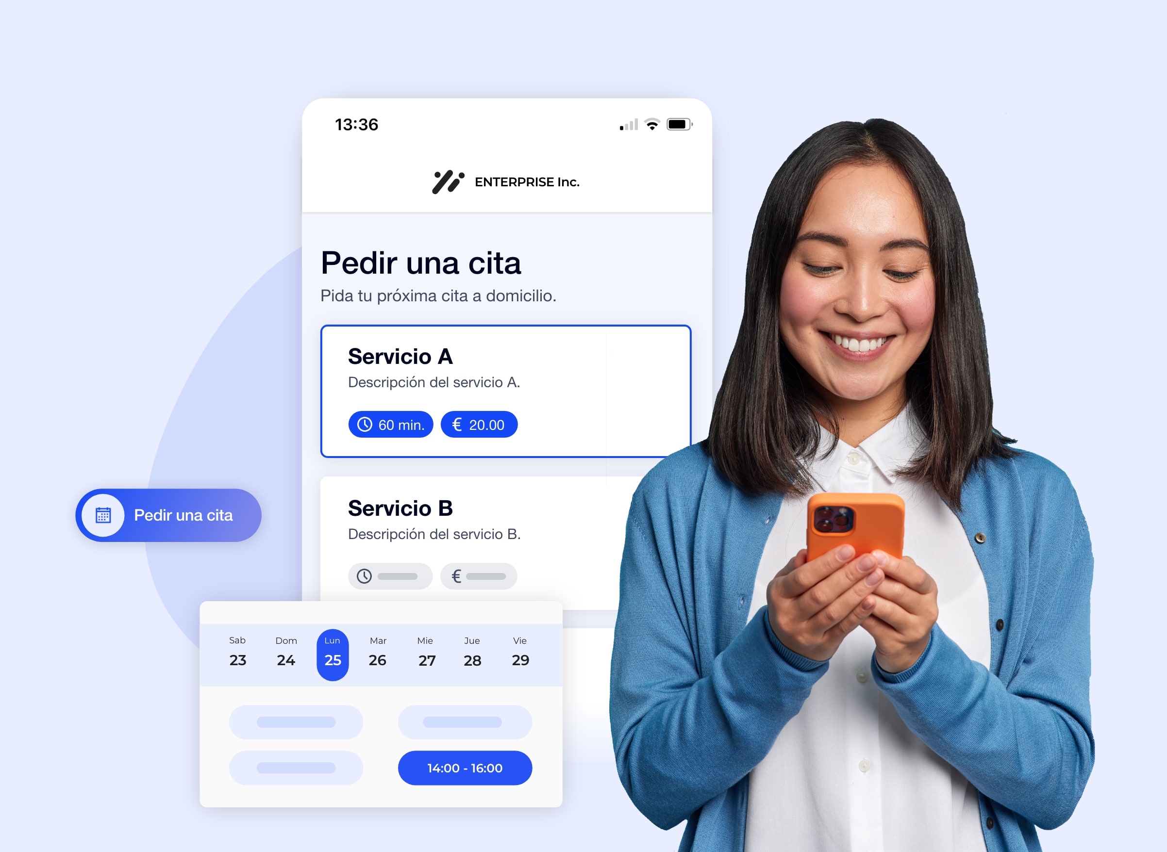 La plataforma AntsRoute permite a los clientes reservar citas en línea 24 horas al día, 7 días a la semana.