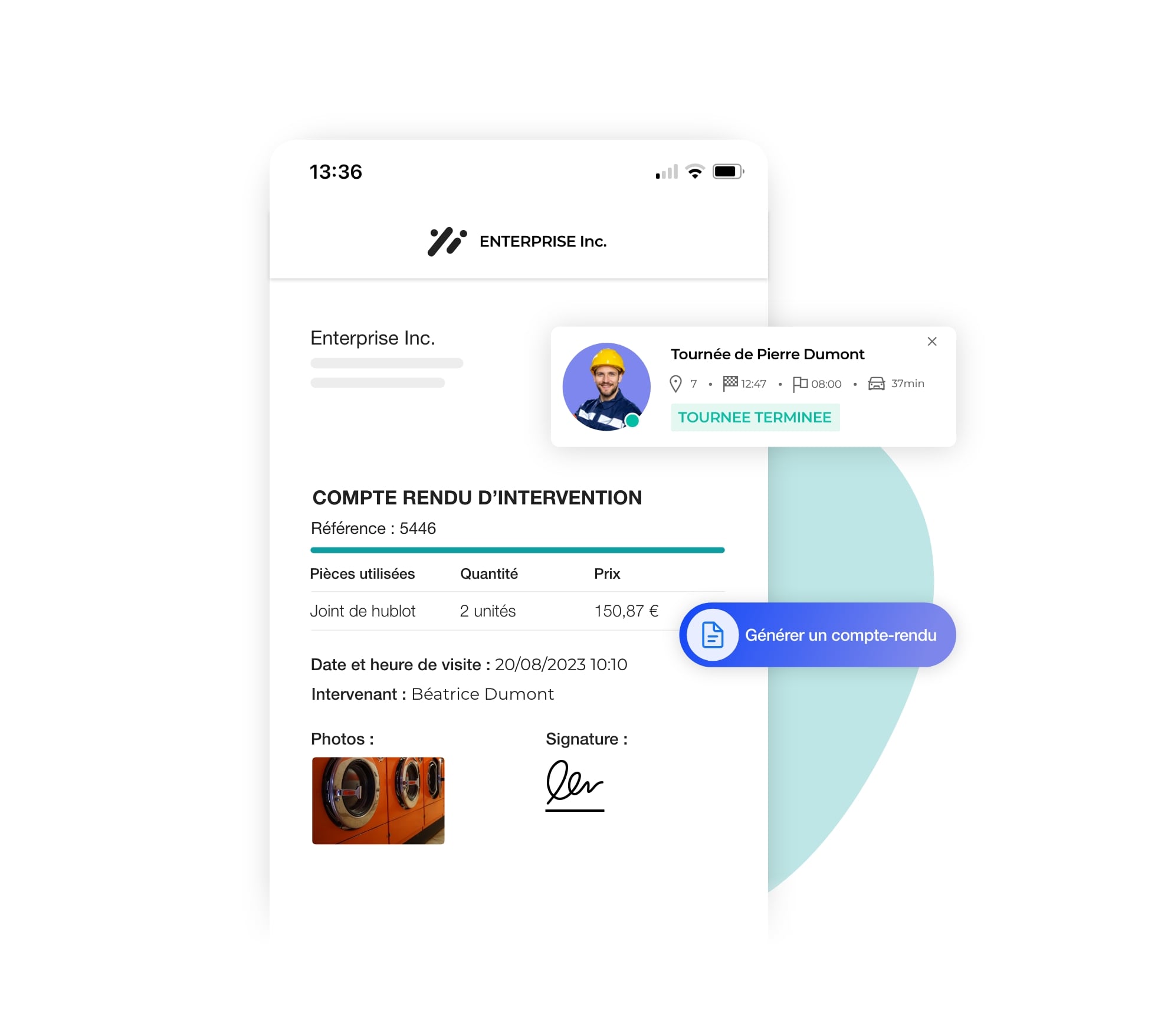 Création d'un compte rendu d'intervention sur AntsRoute.