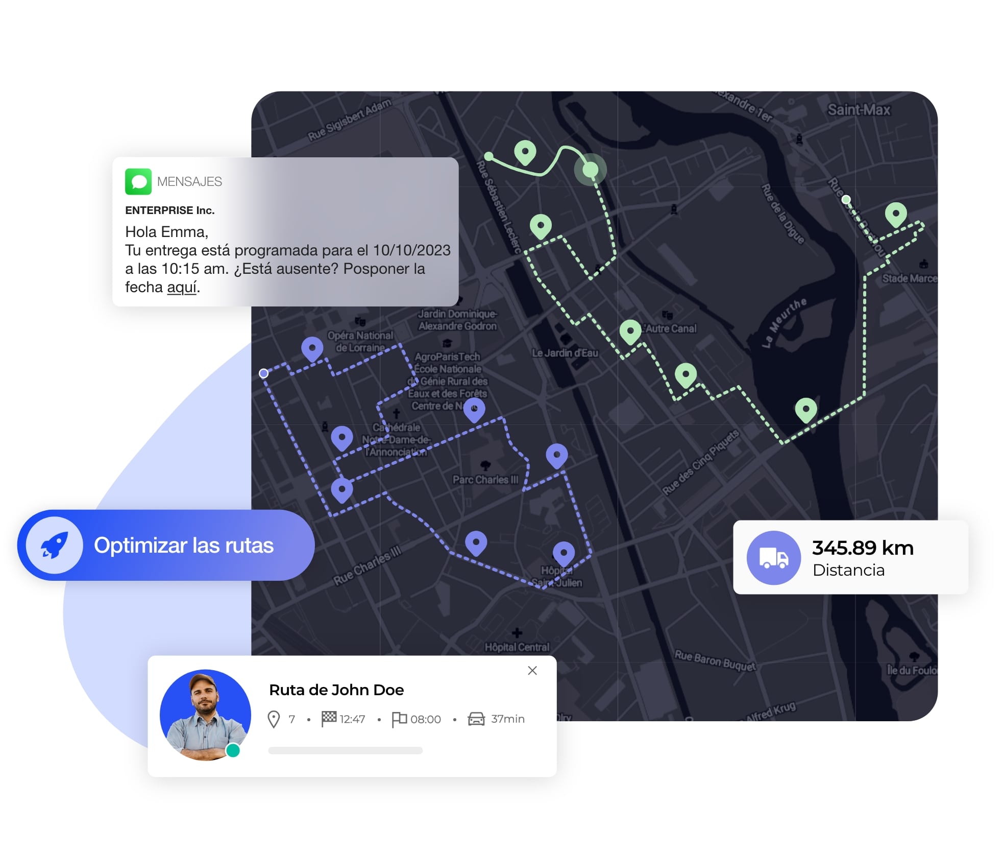 Generación de planes de ruta optimizados con AntsRoute.