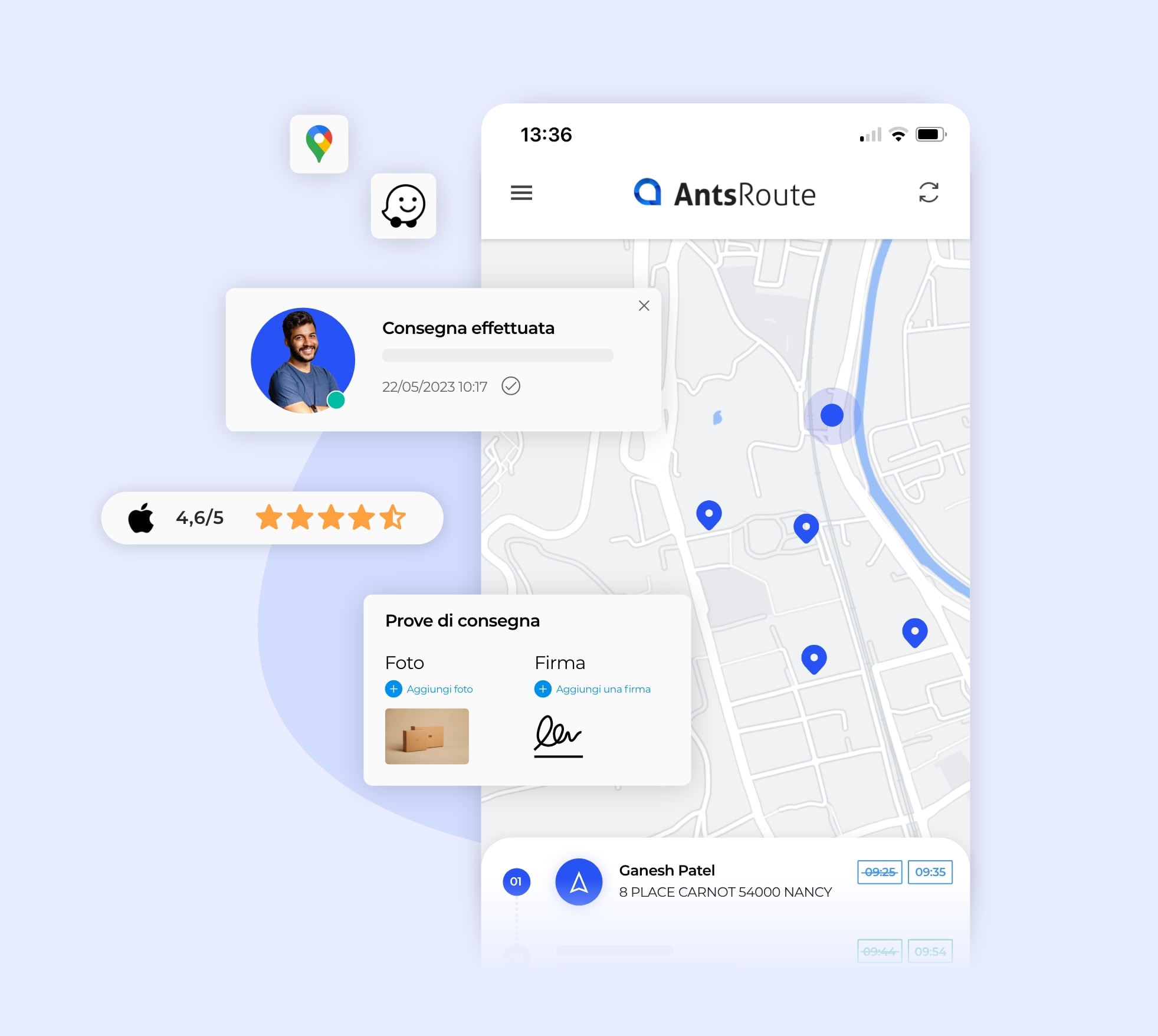 L'applicazione mobile AntsRoute semplifica il lavoro quotidiano delle squadre sul campo.
