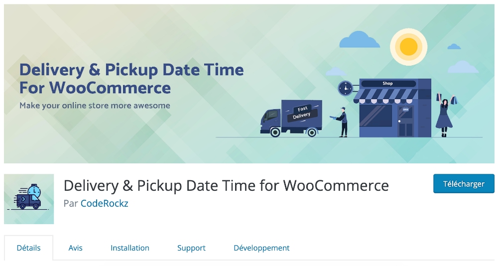 description du plugin WooCommerce Delivery & Pickup Date Time