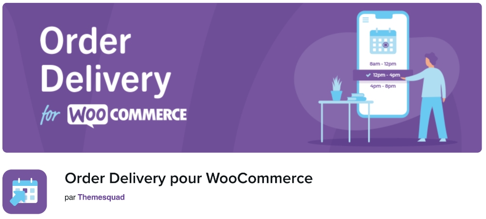 description du plugin Order Delivery for WooCommerce