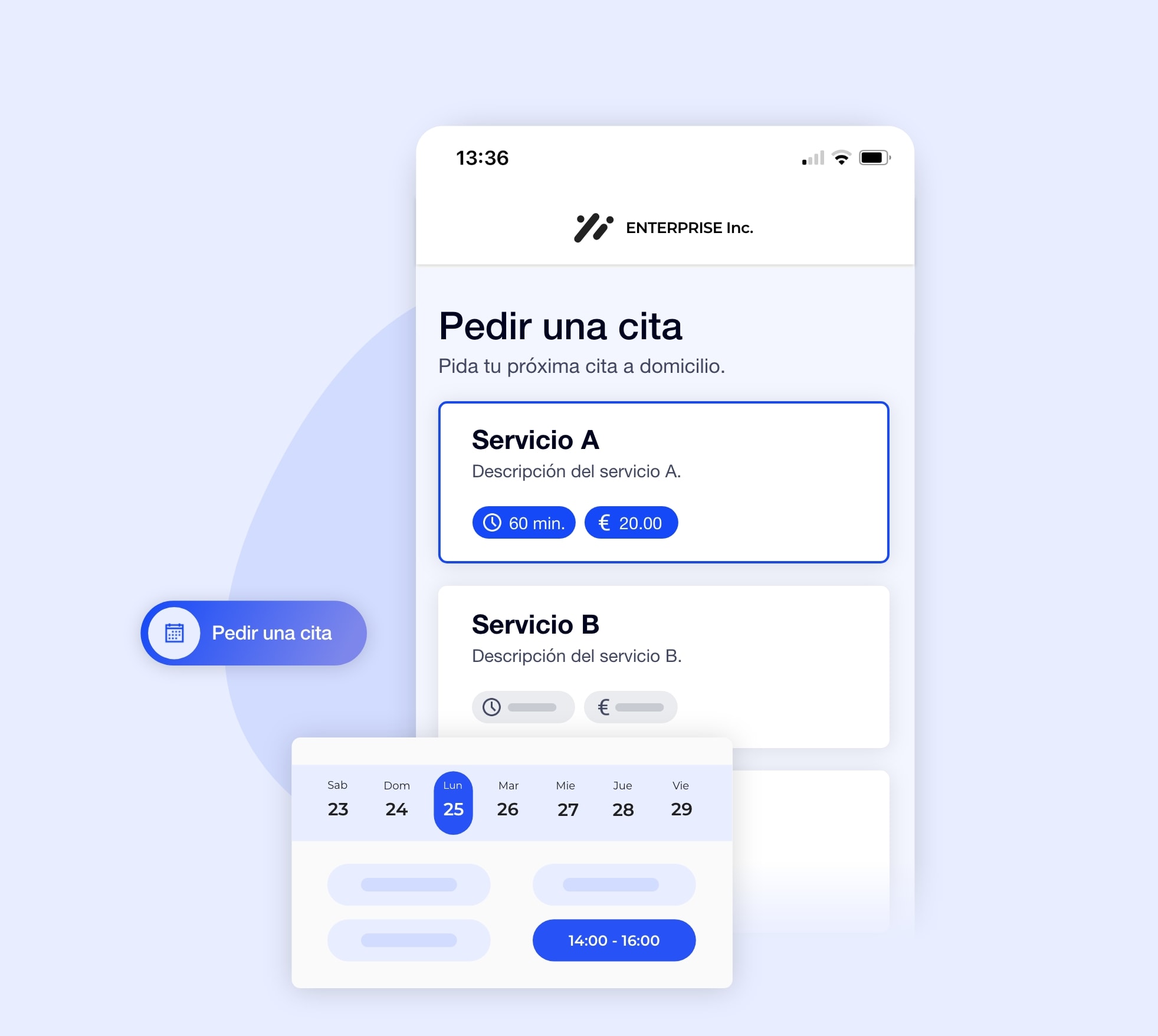 La programación de una cita a domicilio desde la interfaz AntsRoute.