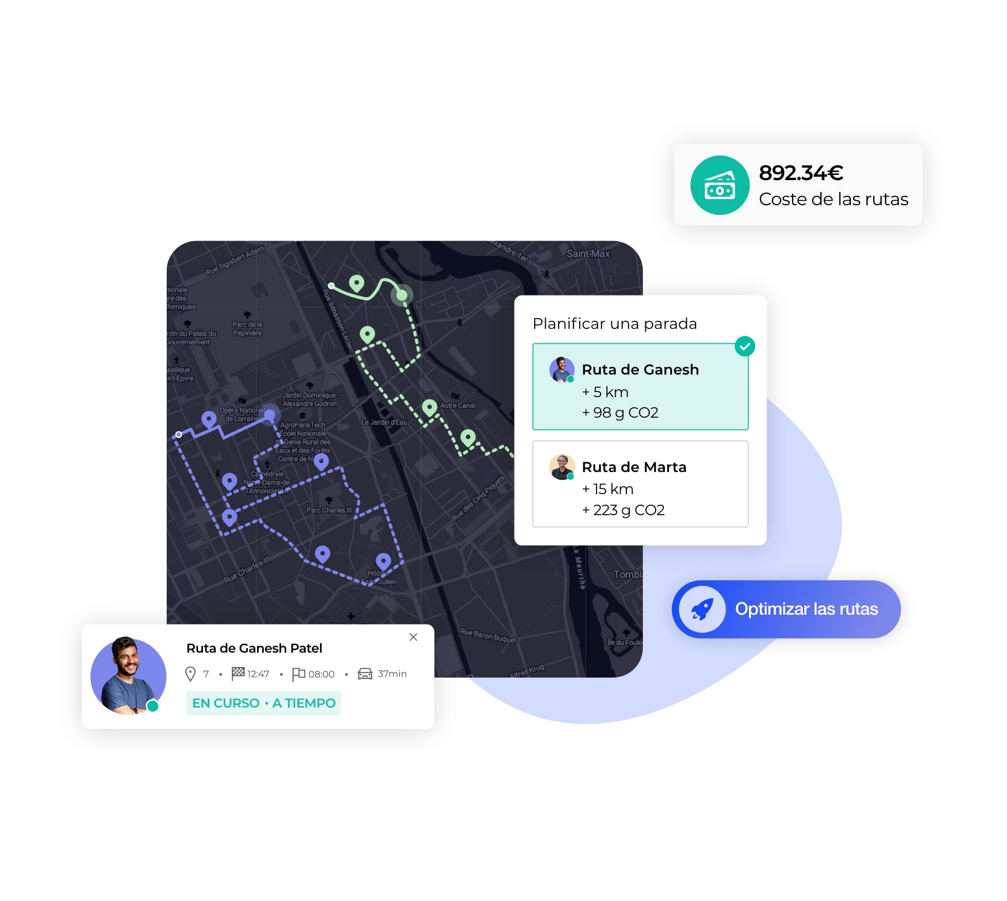 La planificación de rutas en la plataforma AntsRoute.