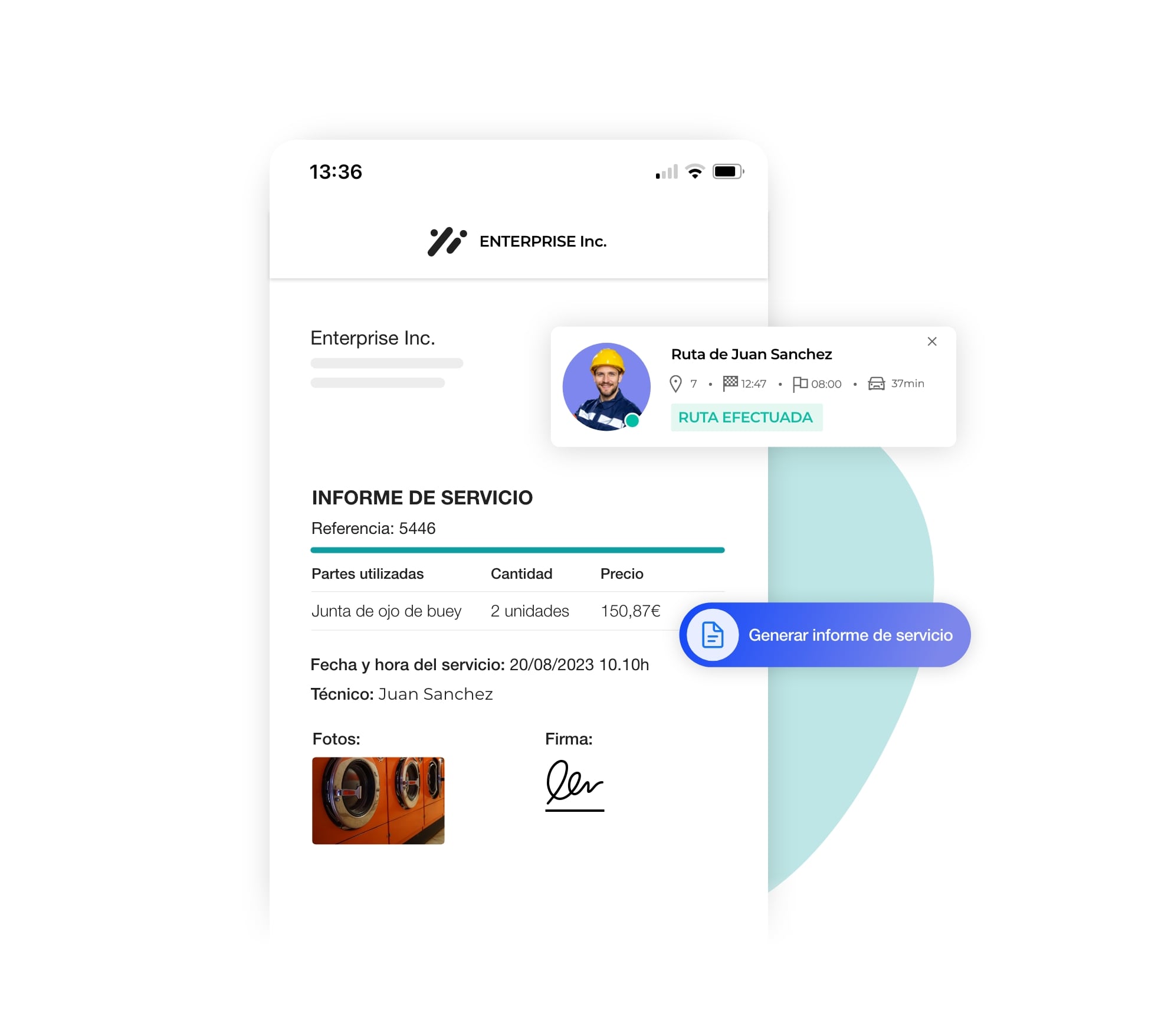 La creación de un informe de servicio sobre AntsRoute.